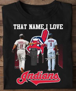 Official That Name I Love Cleveland Indians José Ramírez Amed Rosario Signatures Shirt 5