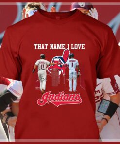 Official That Name I Love Cleveland Indians José Ramírez Amed Rosario Signatures Shirt 7