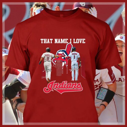 Official That Name I Love Cleveland Indians José Ramírez Amed Rosario Signatures Shirt 4