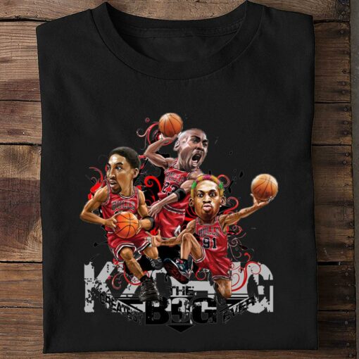 Awesome The BIG Greatest Ever Chicago Bulls Michael Jordan Dennis Rodman Scottie Pippen Shirt 2