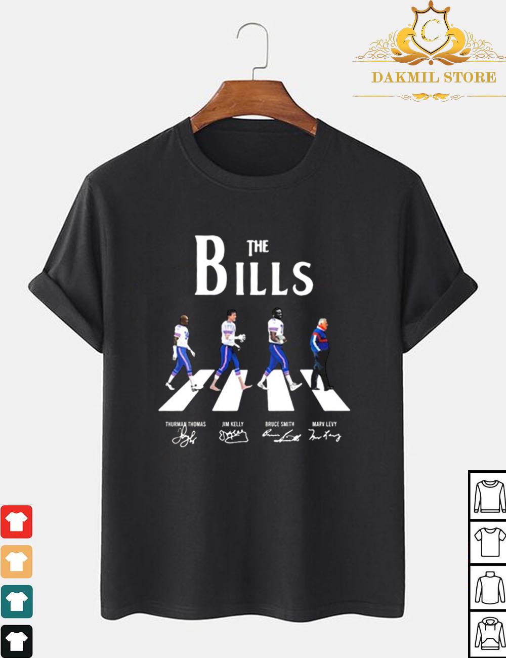 The Buffalo Bills Football Abbey Road Signatures Shirt,Buffalo Bills Shirt Gift for Fan, Football Lover T-Shirt, Super Bowl Shirt