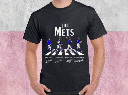 The New York Mets Baseball Abbey Road Signatures Shirt, 2021 New York Mets For Men Shirt 1