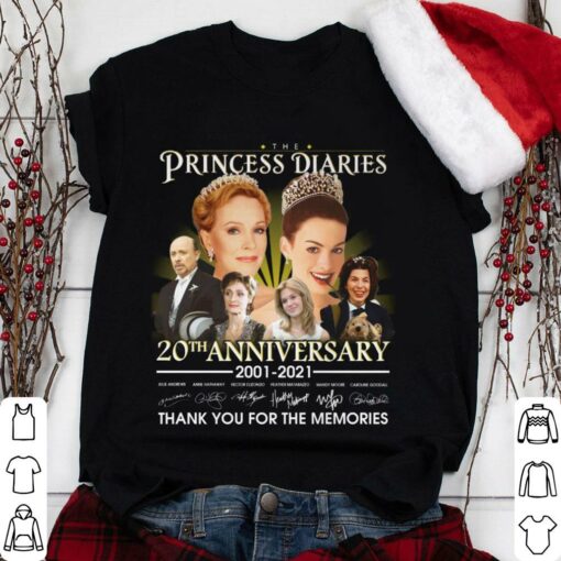 Best The Princess Diaries 20th anniversary 2001-2021 signatures thank you for the memories shirt 1