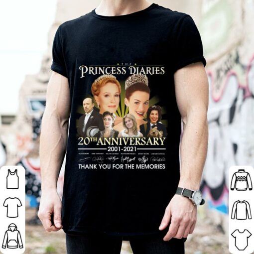Best The Princess Diaries 20th anniversary 2001-2021 signatures thank you for the memories shirt 2