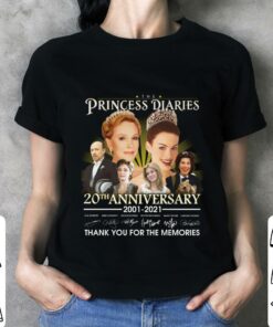 Best The Princess Diaries 20th anniversary 2001-2021 signatures thank you for the memories shirt 6