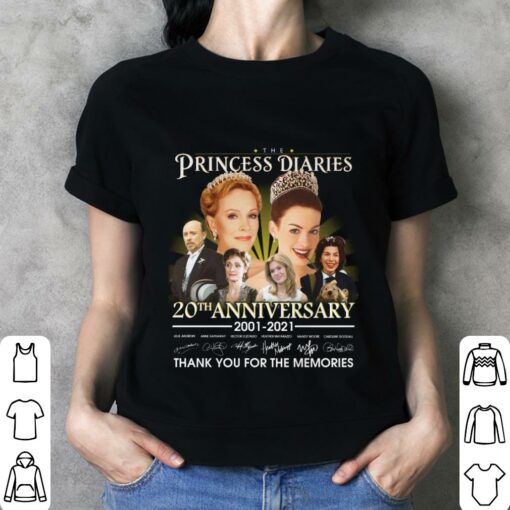 Best The Princess Diaries 20th anniversary 2001-2021 signatures thank you for the memories shirt 3