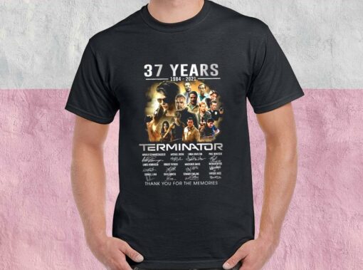 The Terminator Character Shirt, 37 Years 1984-2021 Thank You For The Memories For Men Shirt 1