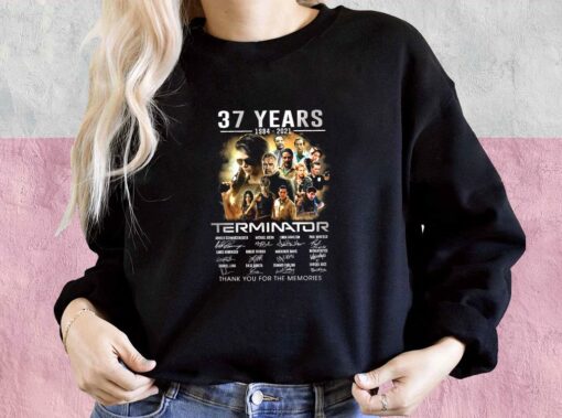 The Terminator Character Shirt, 37 Years 1984-2021 Thank You For The Memories For Men Shirt 3