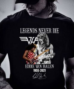 Best Van Halen band Legends Never Die RIP Eddie Van Halen 1955-2021 Signature Shirt 5