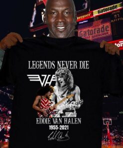 Best Van Halen band Legends Never Die RIP Eddie Van Halen 1955-2021 Signature Shirt 6
