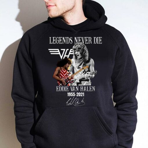 Best Van Halen band Legends Never Die RIP Eddie Van Halen 1955-2021 Signature Shirt 4