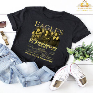 Vintage 50th Anniversary Retro EAGELS Art Love Band T-Shirt