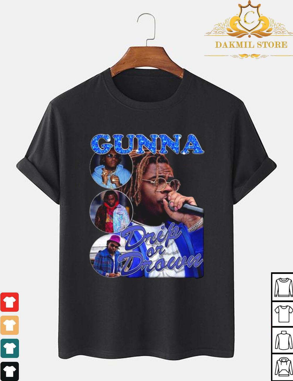 Vintage Gunna Drip Or Drown Rap Style Shirt