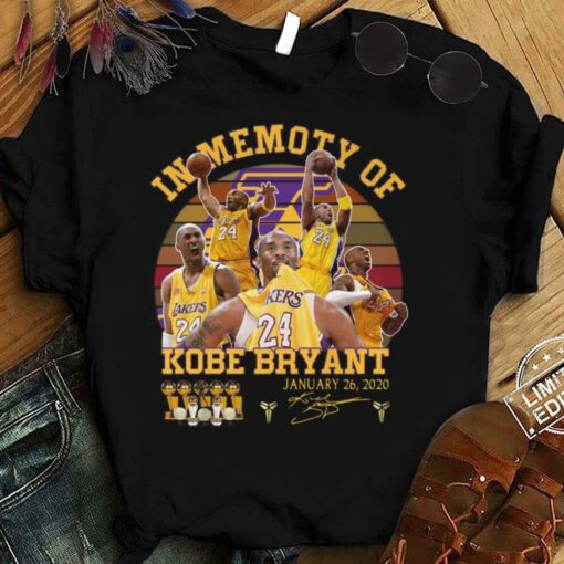 Original Vintage In Memory Of Kobe Bryant Lakers January 26 2020 Signature Shirt 1