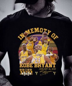 Original Vintage In Memory Of Kobe Bryant Lakers January 26 2020 Signature Shirt 5