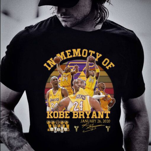 Original Vintage In Memory Of Kobe Bryant Lakers January 26 2020 Signature Shirt 2