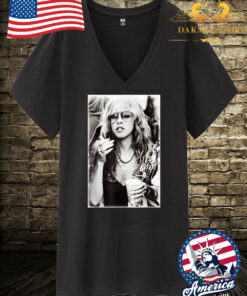 Vintage Stevie Nicks Love Music Retro Flag American V Neck
