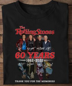 Hot Water mirror The Rolling Stones 60 years 1962-2022 signatures thank you for the memories shirt 5