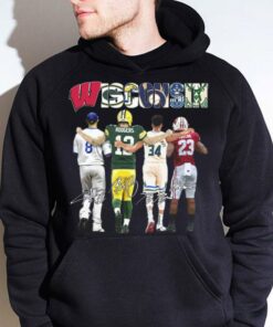 Official Wisconsin Badgers Green Bay Packers Milwaukee Brewers Milwaukee Bucks Signatures Shirt 7