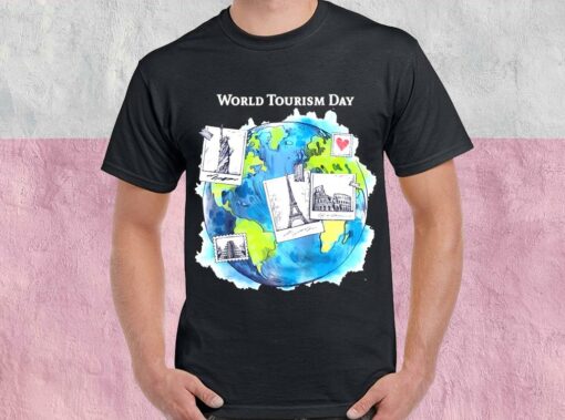 World Tourism Day Love to Travel World Globe For Men Shirt 1