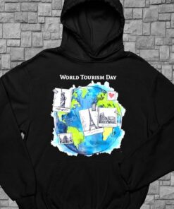 World Tourism Day Love to Travel World Globe For Men Shirt 7