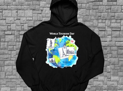 World Tourism Day Love to Travel World Globe For Men Shirt 4