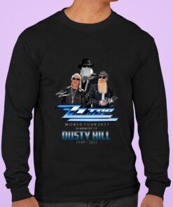 Best ZZ Top band World Tour 2021 In Memory Of Dusty Hill Rest In Peace Shirt 6