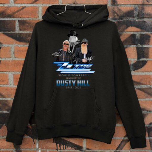 Best ZZ Top band World Tour 2021 In Memory Of Dusty Hill Rest In Peace Shirt 4