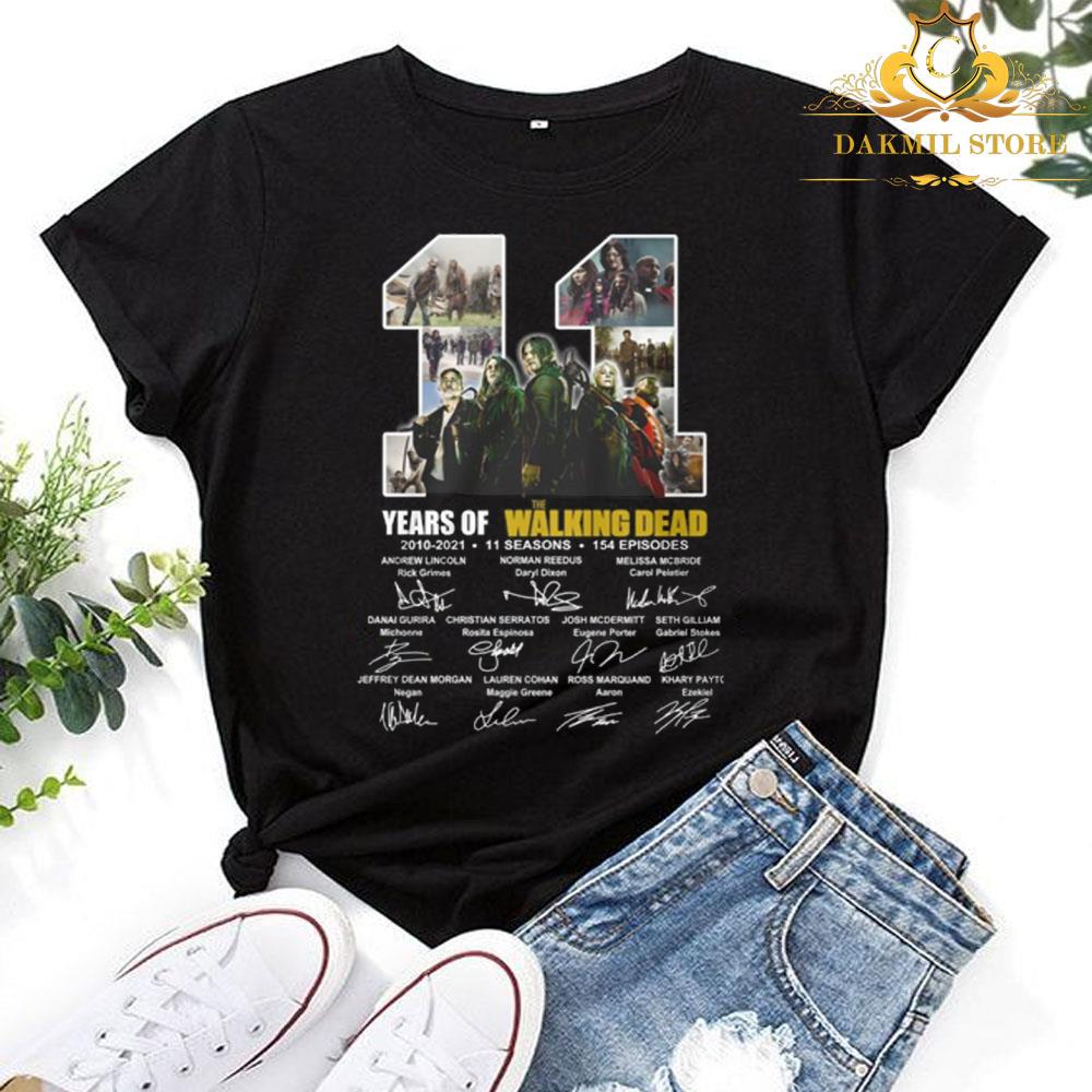 11 Years of Walking Dead 2010 2021 thank you for the memories shirt 3 11 Years of Walking Dead 2010 2021 thank you for the memories shirt