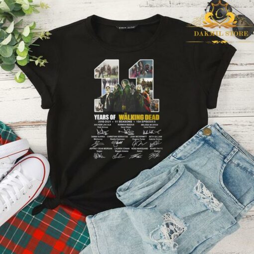 11 Years of Walking Dead 2010 2021 thank you for the memories shirt 2