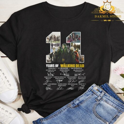 11 Years of Walking Dead 2010 2021 thank you for the memories shirt 3