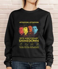 Premium 2021 ATTENTION ATTENTION World Tour 20th anniversary Shinedown signatures thank memories shirt 7