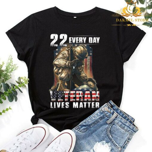 22 EVERY DAY Veteran Lives Matter Military Suicide Awareness Shirt 1