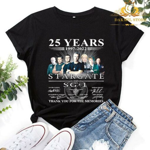 25 Years 1997-2022 Stargate SG1 Thank You For The Memories signature shirt 1