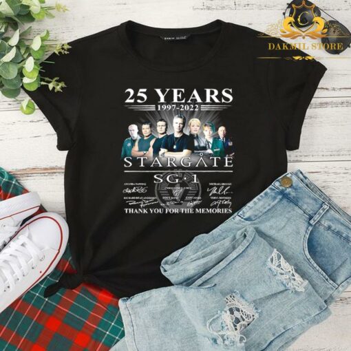 25 Years 1997-2022 Stargate SG1 Thank You For The Memories signature shirt 2