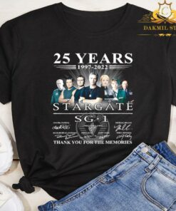 25 Years 1997-2022 Stargate SG1 Thank You For The Memories signature shirt 5