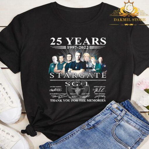 25 Years 1997-2022 Stargate SG1 Thank You For The Memories signature shirt 3