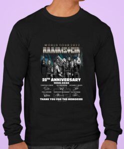 Premium 28th anniversary 1994-2022 Rammstein World Tour 2022 thank you for the memories signatures shirt 6