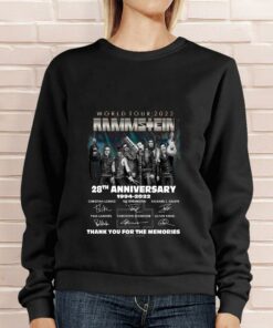 Premium 28th anniversary 1994-2022 Rammstein World Tour 2022 thank you for the memories signatures shirt 7