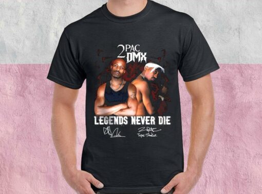 2Pac DMX Legends Never Die Shirt, DMX Shirt, DMX Rapper For Men Shirt 1