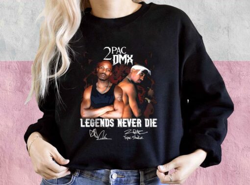 2Pac DMX Legends Never Die Shirt, DMX Shirt, DMX Rapper For Men Shirt 3