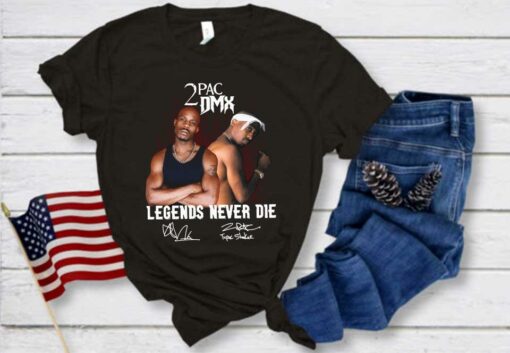 2pac And Dmx Legend Shirt, 2pac Dmx Legends Never Die Signatures Shirt, 2pac & Dmx Shirt 1