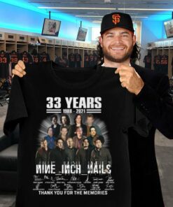 Hot 33 years 1988-2021 NIN Nine Inch Nails thank you for the memories signatures shirt 5