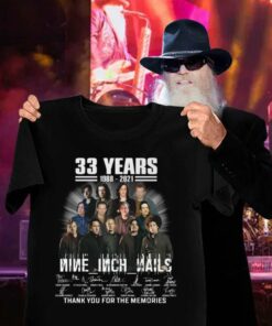 Hot 33 years 1988-2021 NIN Nine Inch Nails thank you for the memories signatures shirt 6