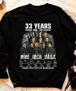 Hot 33 years 1988-2021 NIN Nine Inch Nails thank you for the memories signatures shirt 7