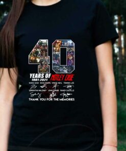 40 Years Of 1981 2021 Motley Crue Thank You For The Memories Signatures Shirt, 40 Years Motley Crue Shirt 5
