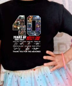 40 Years Of 1981 2021 Motley Crue Thank You For The Memories Signatures Shirt, 40 Years Motley Crue Shirt 7