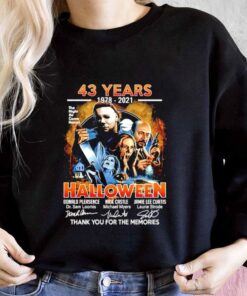 43 Years 1978-2021 Halloween Thank You For The Memories Shirt, Halloween 43 Years 1978-2021 For Men Shirt 6