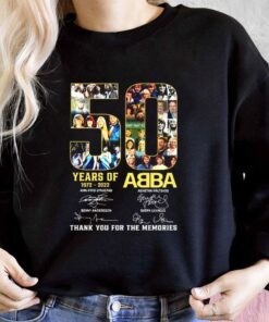 50 Year Of The Abba Band 1972-2022 Signatures Thank You For The Memories Shirt, Abba Band For Men Shirt 6