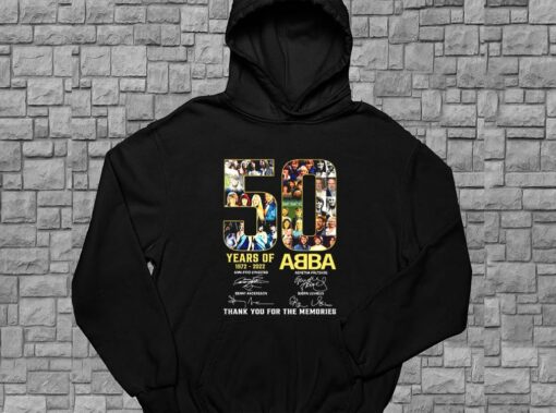 50 Year Of The Abba Band 1972-2022 Signatures Thank You For The Memories Shirt, Abba Band For Men Shirt 4